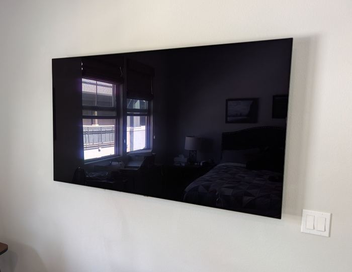 Wall-Mounted Flat-Screen TV